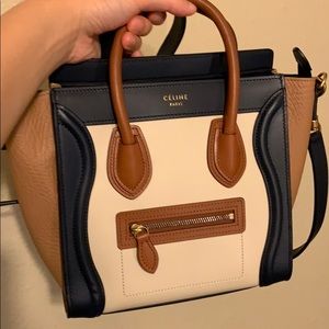 ‼️HOLD‼️Celine Nano Luggage Tricolor 100% Auth